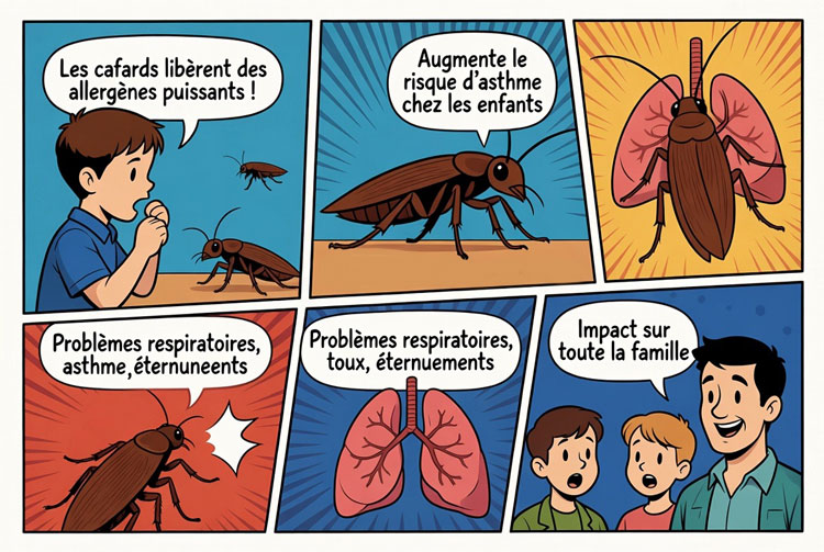 Cafards et allergies : Impact sur la santé respiratoire des enfants et des familles