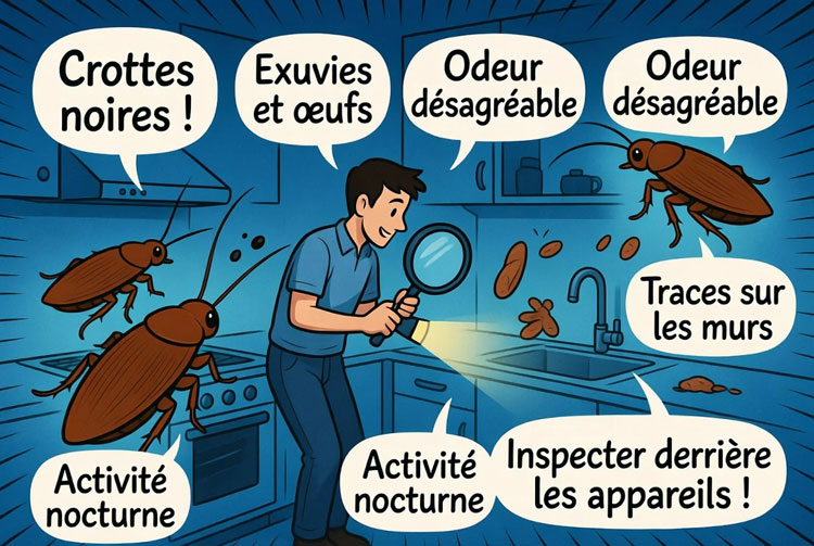 Signes d'une infestation de cafards : comment les détecter rapidement ?